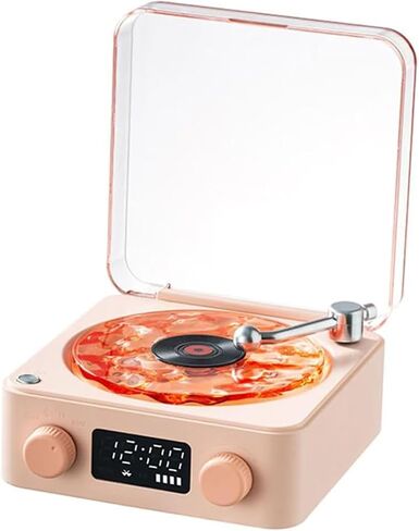 The Waves Vinyl Player, Waves Vinyl Bluetooth Speaker, 2024 New Portable Vintage Vinyl Speaker with Adjustable Light and Time for Bedroom, Party, White in Saudi Arabia