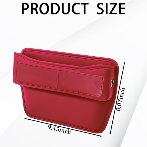 msyuusr Car Seat Gap Filler Organizer, Front Seat Leather Storage Box, Car Organizers and Storage, Car Accessories for Women Men, Car Seat Gap for storage Phones, Glasses, Keys, Cards (Black) in Kuwait