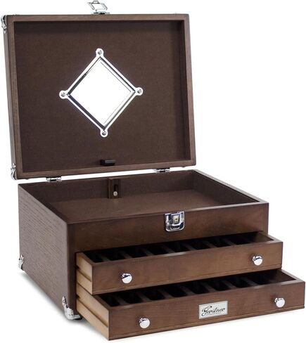 Gerstner International GI-T14-D Dark Oak 2-Drawer EDC Case in Saudi Arabia