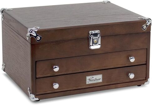 Gerstner International GI-T14-D Dark Oak 2-Drawer EDC Case in Saudi Arabia