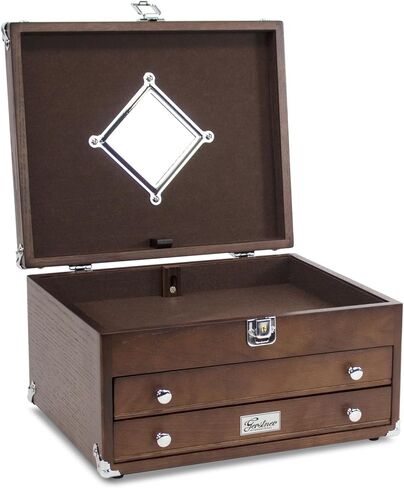 Gerstner International GI-T14-D Dark Oak 2-Drawer EDC Case in Saudi Arabia