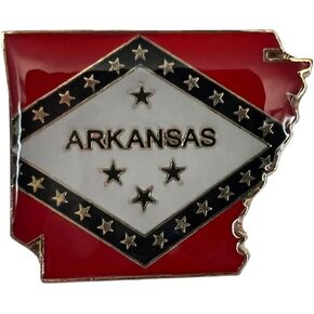 Arkansas State Map Motorcycle Hat Cap Lapel Pin in Saudi Arabia