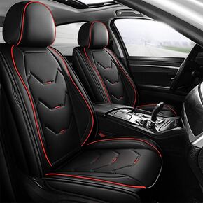 otoez Leather Car Seat Covers 5 Seats Full Set Fit Sedan SUV Truck Vans Leatherette Automotive Seat, Blue & Black in Kuwait