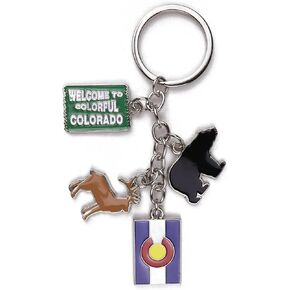 Westmon Works Colorado Keychain with Charms Metal Key Ring Souvenir of the Centennial State in Saudi Arabia