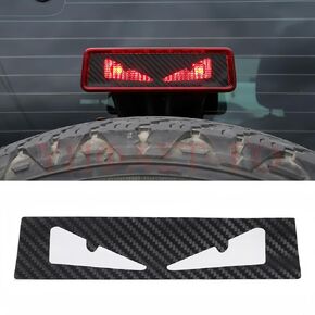 لجيب Wrangler JK JKU 2007-2018 ثالث غطاء مصباح الفرامل الثالث غطاء ضوء القطع ، ومكابح ثالثة مكابح ملصقات عالية ، ملصق ضوء الفرامل عالية ألياف الكربون ، الملحقات الخارجية in Kuwait
