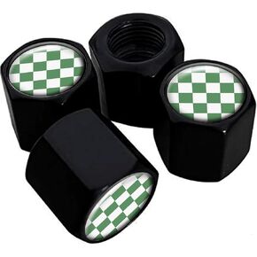 Metal Tire Valve Stem Caps 4 Pack,Car Wheel Stem Caps, Aluminum Universal Air Valve Covers for Cars, Trucks, SUVs, Bikes, Motorcycles, Bicycles(Cowhide White Brown Cow Skin) in Kuwait