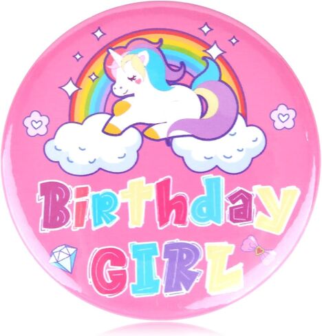 Happy Birthday Pin, Cartoon Birthday Boy Girl Lapel Badge Pins Cartoon Brooch Buttons Costume Accessory for Bday Party in Saudi Arabia