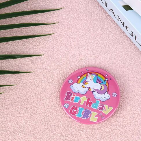 Happy Birthday Pin, Cartoon Birthday Boy Girl Lapel Badge Pins Cartoon Brooch Buttons Costume Accessory for Bday Party in Saudi Arabia