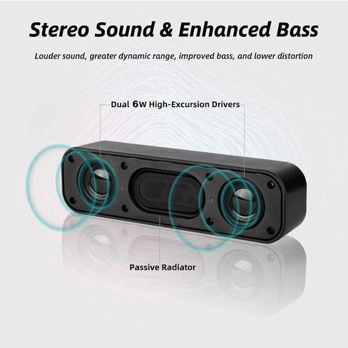 USB Computer Speaker for Desktop,Laptop Speaker,Small Computer Soundbar USB Mini Speaker for PC with Hi-Quality Sound Rich Bass in Kuwait