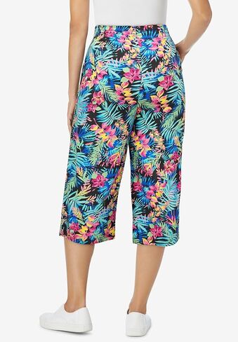 Woman Within Plus Size Petite Elastic-Waist Knit Capri Pant in Saudi Arabia