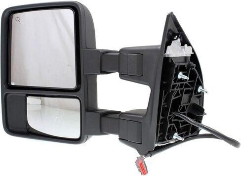 Towing Mirror Right Side | Manual Adjust | Manual Folding | Non-Heated | Textured | Compatible With Ford F250 / F350 / F550 / F450 Super Duty 1999-2007 / Excursion 2000-2005 Double-Swing Type in Kuwait