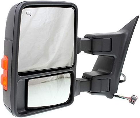 Towing Mirror Right Side | Manual Adjust | Manual Folding | Non-Heated | Textured | Compatible With Ford F250 / F350 / F550 / F450 Super Duty 1999-2007 / Excursion 2000-2005 Double-Swing Type in Kuwait