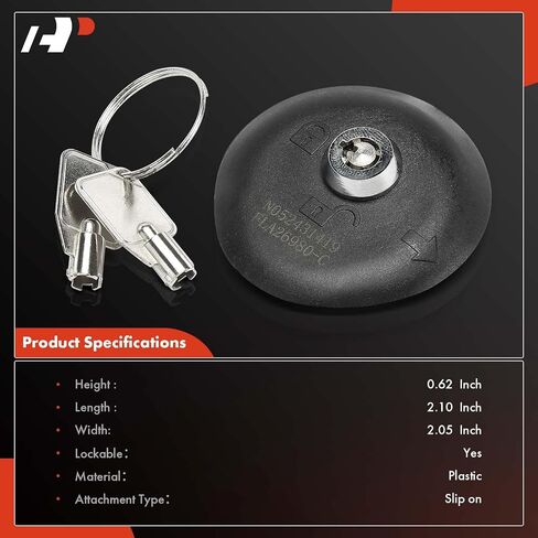 A-Premium Fuel Tank Cap Compatible with Ford Vehicles - EcoSport 2018-2022, Escape 2017-2019, Mustang 2016-2023, Gas Door Latch - Replace# BU5Z9C268A, BU5Z9C268B in Saudi Arabia