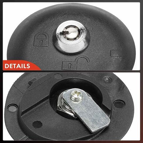 A-Premium Fuel Tank Cap Compatible with Ford Vehicles - EcoSport 2018-2022, Escape 2017-2019, Mustang 2016-2023, Gas Door Latch - Replace# BU5Z9C268A, BU5Z9C268B in Saudi Arabia