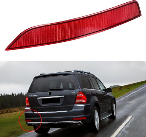 عاكس المصد الخلفي 1648200974 + 1648201074 متوافق مع Mercedes Benz X164 GL350 GL450 GL550 2010-2012 in Saudi Arabia