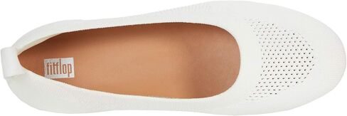 حذاء باليه مسطح من FitFlop™ Allegro Airyknit، أزرق شاحب/فضي، مقاس 5 in Saudi Arabia