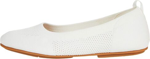 حذاء باليه مسطح من FitFlop™ Allegro Airyknit، أزرق شاحب/فضي، مقاس 5 in Saudi Arabia
