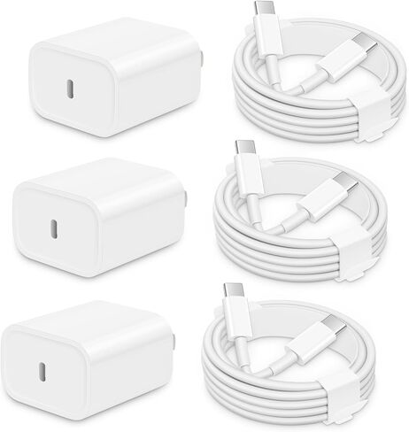 3 حزم لشاحن i Phone 15 شحن سريع، كابل شاحن USB C i Phone 15 بقدرة 20 وات 6FT متوافق مع الهاتف 15/15 Plus/15 Pro/15 Pro Max، Pad Pro 12.9 بوصة/11 بوصة، iPad Air 5th/4th 10.9 بوصة- لون القرنفل in Saudi Arabia