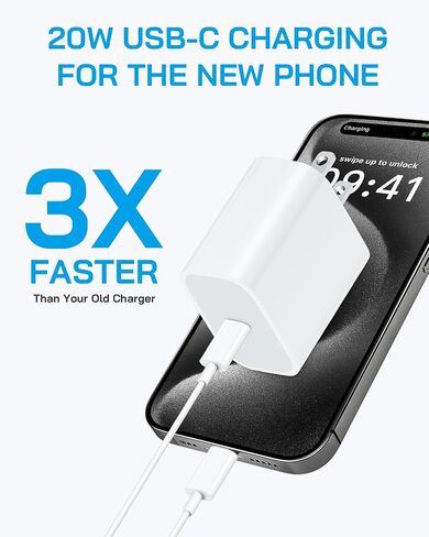 3 حزم لشاحن i Phone 15 شحن سريع، كابل شاحن USB C i Phone 15 بقدرة 20 وات 6FT متوافق مع الهاتف 15/15 Plus/15 Pro/15 Pro Max، Pad Pro 12.9 بوصة/11 بوصة، iPad Air 5th/4th 10.9 بوصة- لون القرنفل in Saudi Arabia