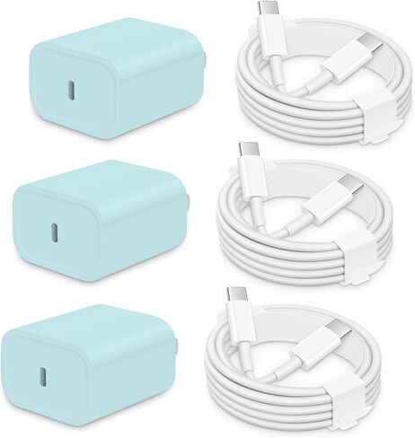 3 حزم لشاحن i Phone 15 شحن سريع، كابل شاحن USB C i Phone 15 بقدرة 20 وات 6FT متوافق مع الهاتف 15/15 Plus/15 Pro/15 Pro Max، Pad Pro 12.9 بوصة/11 بوصة، iPad Air 5th/4th 10.9 بوصة- لون القرنفل in Saudi Arabia