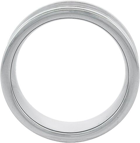 Tungsten Carbide 8 مم مسطح الزفاف فرقة الزفاف خاتم الساتان الانتهاء من الحواف الحواف أحجام أحجام 7 إلى 14 in Saudi Arabia