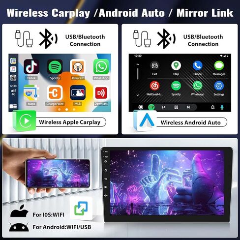 [2G 64G] راديو ستيريو للسيارة Android 13 لسيارة Hyundai Sonata NF 2009 2010 لاسلكي Apple Carplay&Android Auto GPS Navigation، شاشة لمس 9 بوصة بلوتوث هاي فاي صوت/وصلة مرآة/WiFi/SWC/USB+كاميرا احتياطية وميكروفون in Saudi Arabia