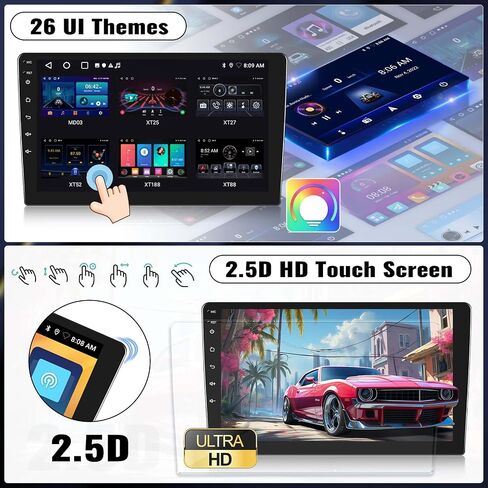[2G 64G] راديو ستيريو للسيارة Android 13 لسيارة Hyundai Sonata NF 2009 2010 لاسلكي Apple Carplay&Android Auto GPS Navigation، شاشة لمس 9 بوصة بلوتوث هاي فاي صوت/وصلة مرآة/WiFi/SWC/USB+كاميرا احتياطية وميكروفون in Saudi Arabia