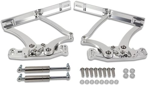Machined Aluminum Hood Hinges W/Gas Struts Fit Chevy Camaro Pontiac Firebird 1967 1968 1969 in Saudi Arabia