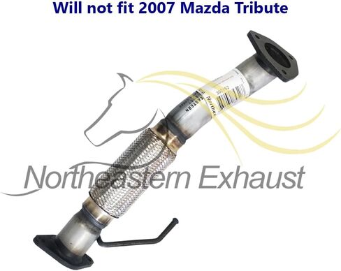Northeastern Exhaust | Stainless Steel Front Flex Pipe Resonator Muffler Exhaust System Compatible with Mazda Tribute 2005-2006-2008 2.3L Ford Escape 2005-2008 2.3L | Free Gasket and Clamp Included in Saudi Arabia