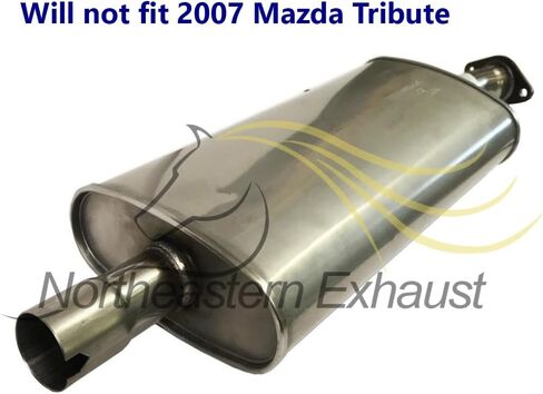 Northeastern Exhaust | Stainless Steel Front Flex Pipe Resonator Muffler Exhaust System Compatible with Mazda Tribute 2005-2006-2008 2.3L Ford Escape 2005-2008 2.3L | Free Gasket and Clamp Included in Saudi Arabia