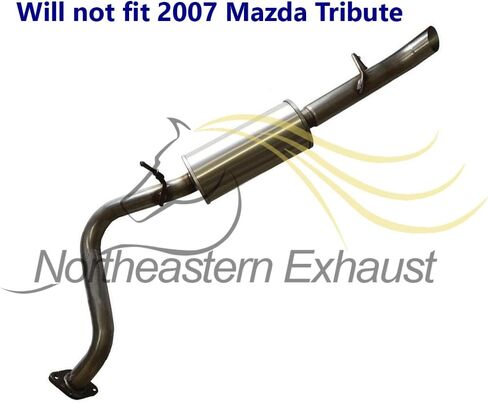 Northeastern Exhaust | Stainless Steel Front Flex Pipe Resonator Muffler Exhaust System Compatible with Mazda Tribute 2005-2006-2008 2.3L Ford Escape 2005-2008 2.3L | Free Gasket and Clamp Included in Saudi Arabia