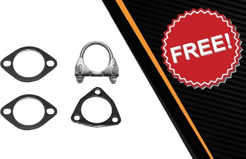 Northeastern Exhaust | Stainless Steel Front Flex Pipe Resonator Muffler Exhaust System Compatible with Mazda Tribute 2005-2006-2008 2.3L Ford Escape 2005-2008 2.3L | Free Gasket and Clamp Included in Saudi Arabia