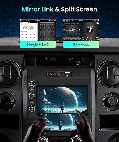 راديو ستيريو للسيارة 2G 64G لسيارة Ford F150 F250 F350 Fusion Taurus Edge Explorer مع شاشة لمس 7 بوصة 1080P مع لوحة ترخيص وكاميرا احتياطية لاسلكية Carplay Android Auto Bluetooth WiFi EQ GPS FM SWC in Saudi Arabia