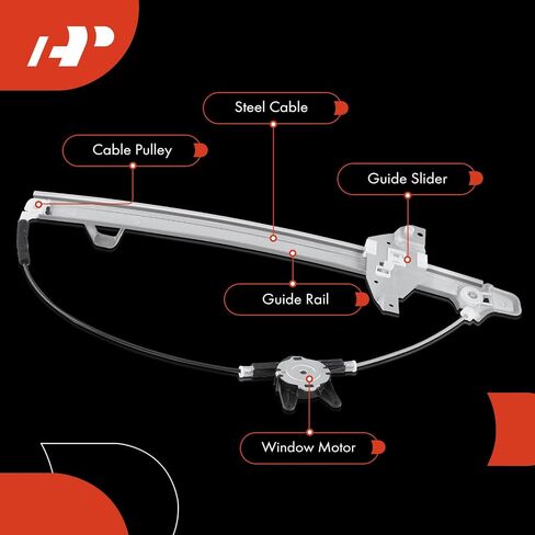 A-Premium Electric Power Window Regulator with Motor Compatible with Ford F-250 Super Duty 2013-2016, F-350 Super Duty, F-650, F-750, F-450 Super Duty, F-550 Super Duty, Rear Right Passenger Side in Saudi Arabia