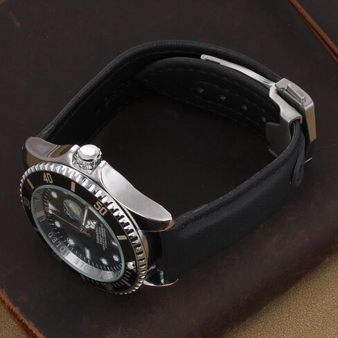 Onthelevel Water Resistant Sailcloth Watch Strap 20mm 22mm Canvas Fabric With Leather Back Lining Quick Release Watchband Replacement in Kuwait