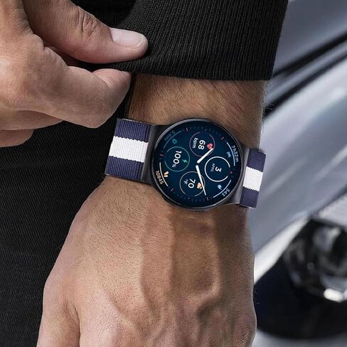 متوافق مع نطاقات Casio MDV106 ، Lamshaw 22mm Quickfit Treptable Nylon Losper Fabric Strap متوافق مع Casio MDV106 Watch in Saudi Arabia