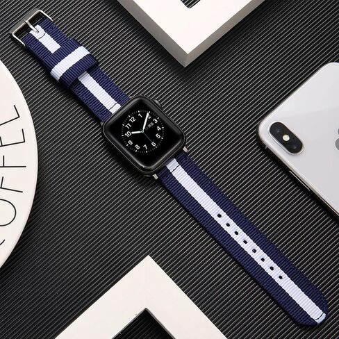متوافق مع نطاقات Casio MDV106 ، Lamshaw 22mm Quickfit Treptable Nylon Losper Fabric Strap متوافق مع Casio MDV106 Watch in Saudi Arabia