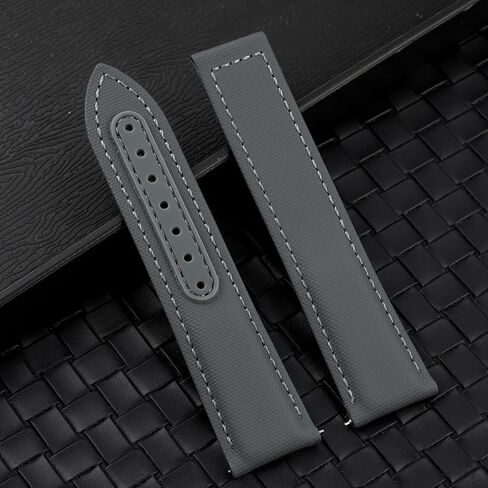 Onthelevel Water Resistant Sailcloth Watch Strap 20mm 22mm Canvas Fabric With Leather Back Lining Quick Release Watchband Replacement in Kuwait