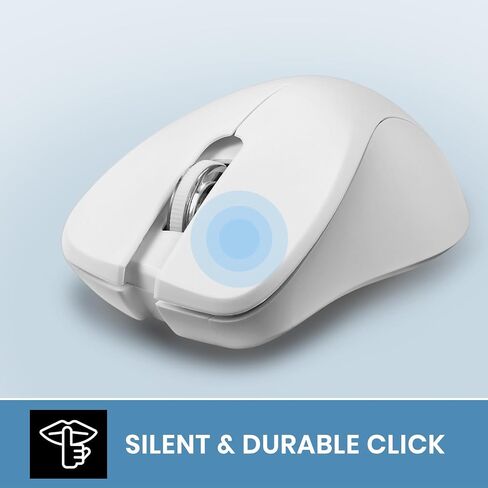 Perixx PERIMICE-821IB Wireless Bluetooth Mouse, Silent Click, Ergonomic Design, 33ft Range, Iron Black in Saudi Arabia