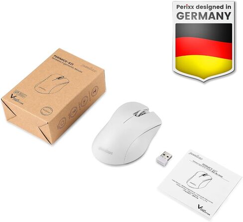 Perixx PERIMICE-821IB Wireless Bluetooth Mouse, Silent Click, Ergonomic Design, 33ft Range, Iron Black in Saudi Arabia