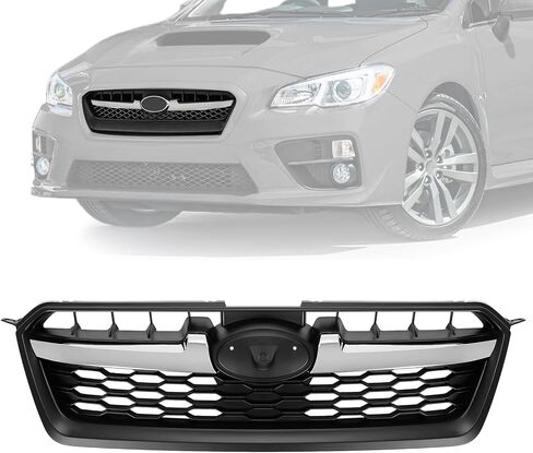 HECASA Front Grill Compatible with 2012 2013 2014 Subaru Impreza 91122FJ000 SU1200158 Bumper Grille Assembly Black+Silvery in Saudi Arabia