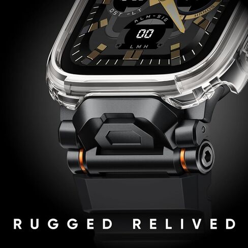 Rugged Bands Compatible for Apple Watch Ultra 2/Ultra Band 49mm 46mm 45mm 44mm 42mm, Silicone Sport Strap with Durable Stainless Steel Connector for iWatch Series 10 9 8 7 6 5 4 3 SE in Kuwait