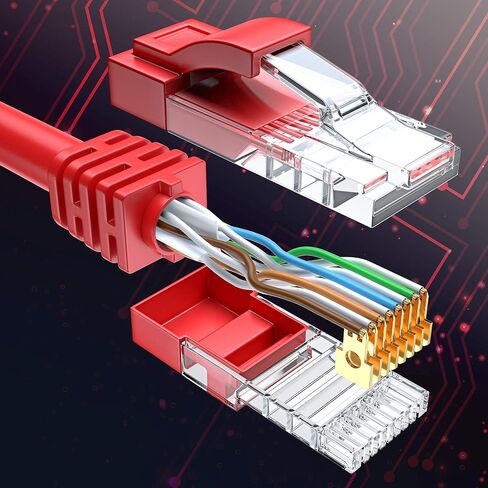 Maximm Cat 6 Ethernet Cable 3 FT ، 100 ٪ COPPER PUER ، CAT6 (20 Pack) Cable ، كابل الإنترنت وكابل التصحيح وكابل الشبكة - UTP (أسود) 3 أقدام in Kuwait