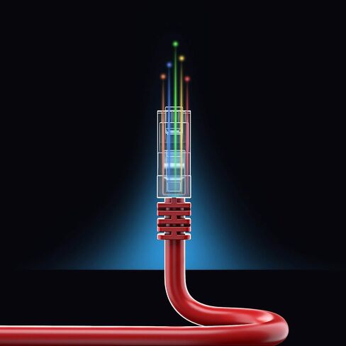 Maximm Cat 6 Ethernet Cable 3 FT ، 100 ٪ COPPER PUER ، CAT6 (20 Pack) Cable ، كابل الإنترنت وكابل التصحيح وكابل الشبكة - UTP (أسود) 3 أقدام in Kuwait