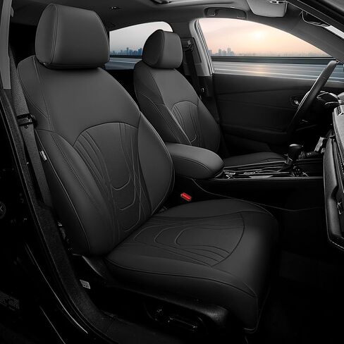 FREESOO for Honda Accord Seat Covers EX Hybrid 2023 2024 2025, Custom Fit Car Seat Covers, Luxury Waterproof Leather Seat Covers Full Set, Black in Kuwait