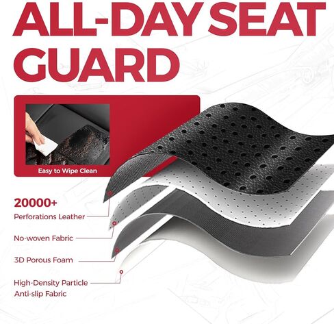 Freesoo for Honda Accord Covers Ex Hybrid 2023 2024 2025 ، أغطية مقعد السيارة المخصصة ، وأغطية مقعد جلدية مقاومة للماء فاخرة ، أسود ، in Kuwait