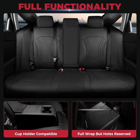 FREESOO for Honda Accord Seat Covers EX Hybrid 2023 2024 2025, Custom Fit Car Seat Covers, Luxury Waterproof Leather Seat Covers Full Set, Black in Kuwait