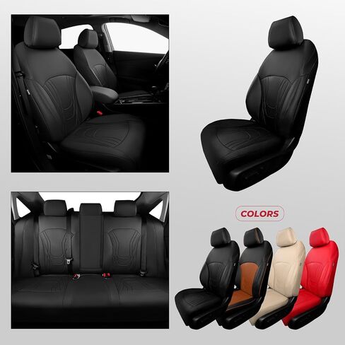 FREESOO for Honda Accord Seat Covers EX Hybrid 2023 2024 2025, Custom Fit Car Seat Covers, Luxury Waterproof Leather Seat Covers Full Set, Black in Kuwait