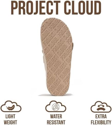 Project Cloud Leather Leather Platform Womens Sandals - Platform Platform منصة غير قابلة للانزلاق مع عروض رغوة الذاكرة - أحذية النساء الكعبات (Silverstar) in Kuwait
