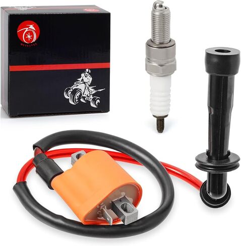 حزمة ملف الاشتعال وغطاء شرارة + غطاء قبعة لسوزوكي Quadsport Z400 LTZ400 LTZ400Z 2003-2009 2012-2014 in Saudi Arabia